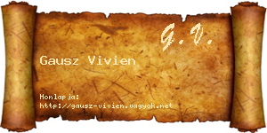 Gausz Vivien névjegykártya
